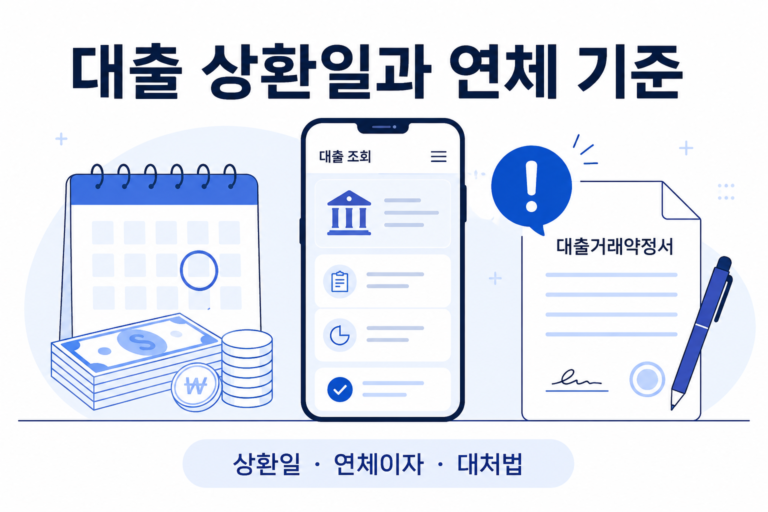 1. 대출 상환일과 연체 기준, 연체 시 불이익 안내
