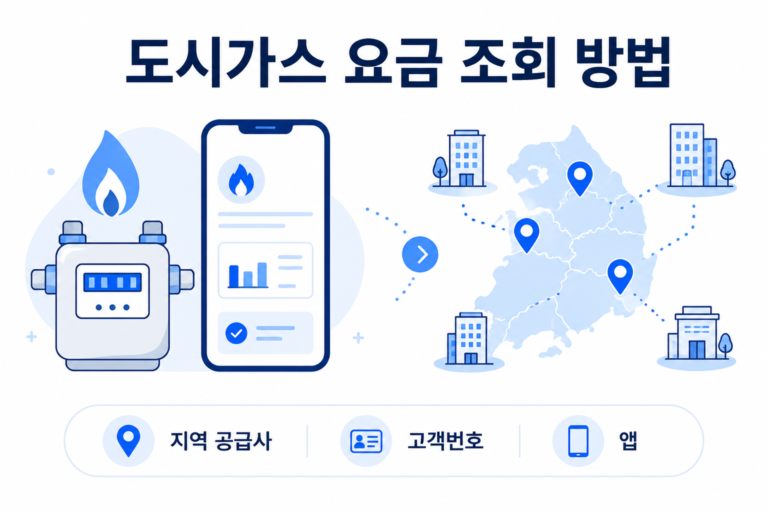1. 도시가스 요금 조회 방법과 지역 도시가스사 확인 안내