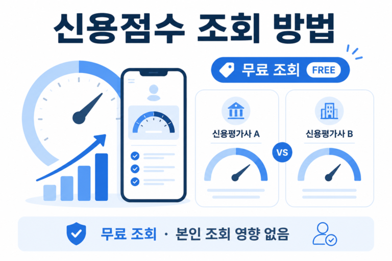 1. 신용점수 조회 방법과 무료 조회, CB사별 점수 차이 안내