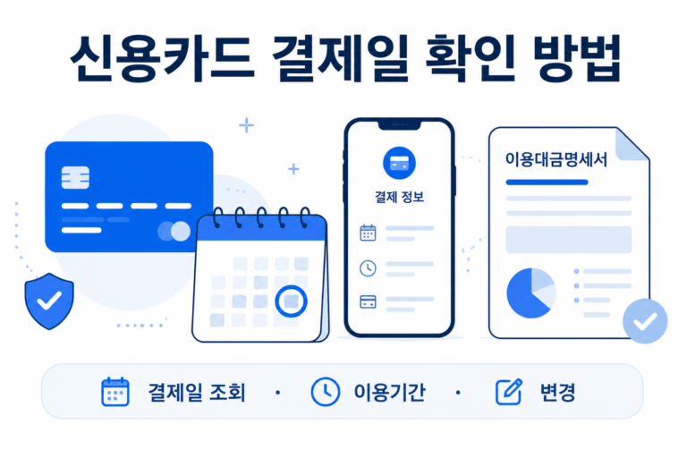 1. 신용카드 결제일 확인 방법과 결제일별 이용기간 안내
