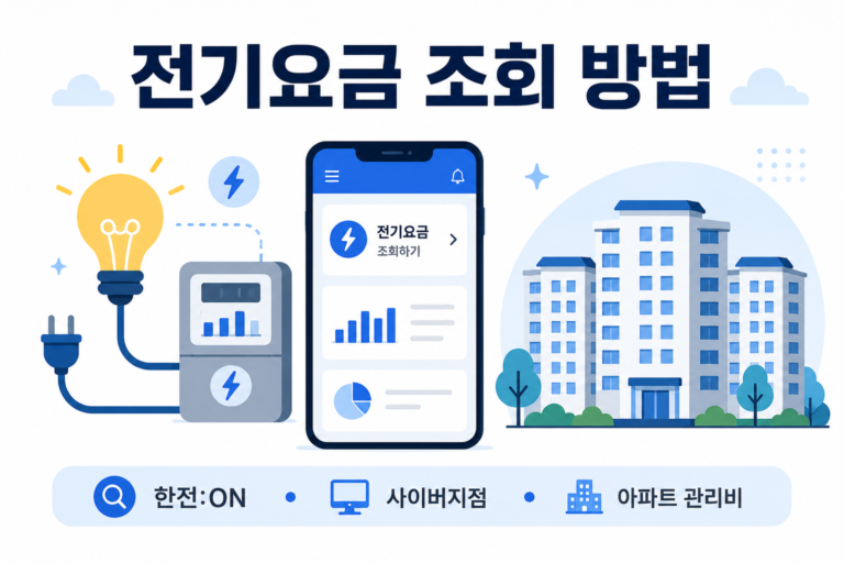 1. 전기요금 조회 방법과 한전ON 아파트 관리비 확인 안내