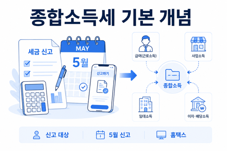 1. 종합소득세 기본 개념과 신고 대상, 5월 신고 기간 안내
